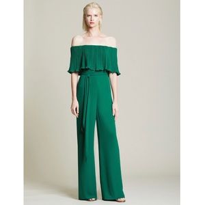 Halston pleated jumpsuit, NEW WITH TAGS!
